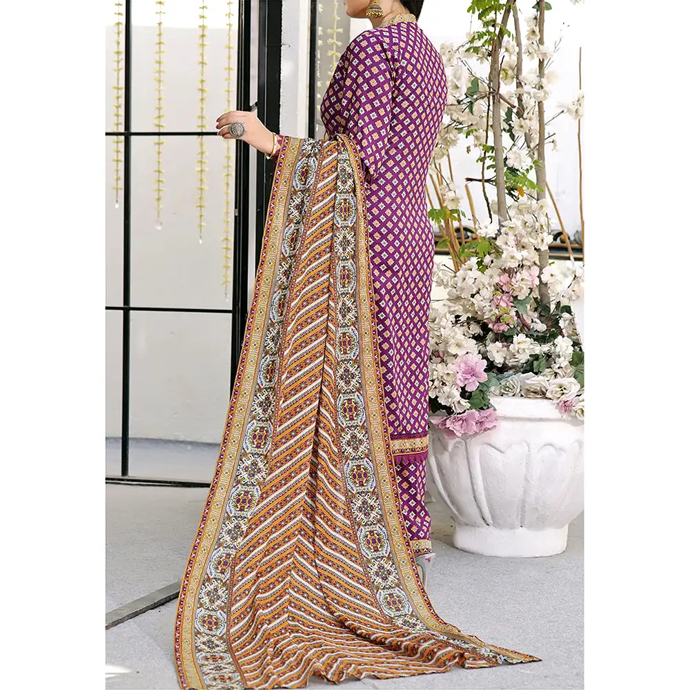 Vs Aiza & Momina Printed Lawn Unstitched 3Pcs Suit V-2 - 313