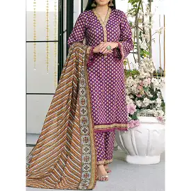 Vs Aiza & Momina Printed Lawn Unstitched 3Pcs Suit V-2 - 313