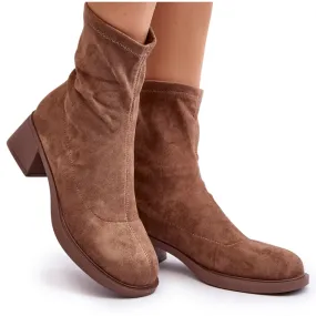 Women's Low Heel Boots Brown Aphroteia