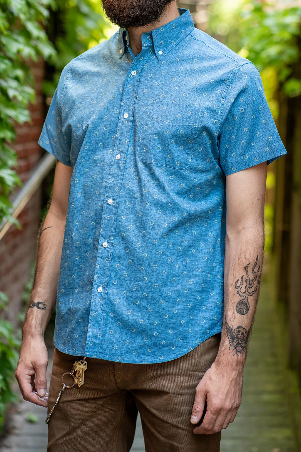 Wythe Outfield Print Short Sleeve - Team Blue