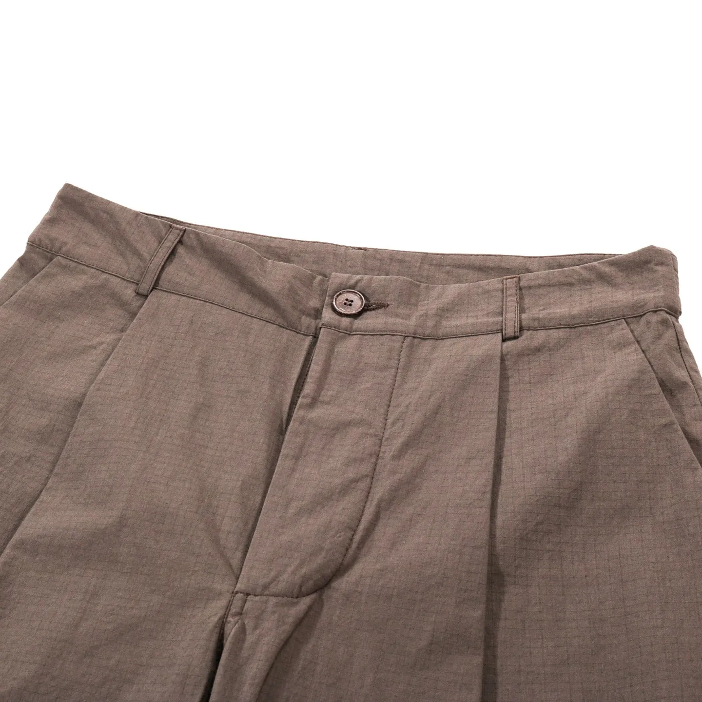 XENIA TELUNTS BUTTON-TAB HEM PANT BROWN