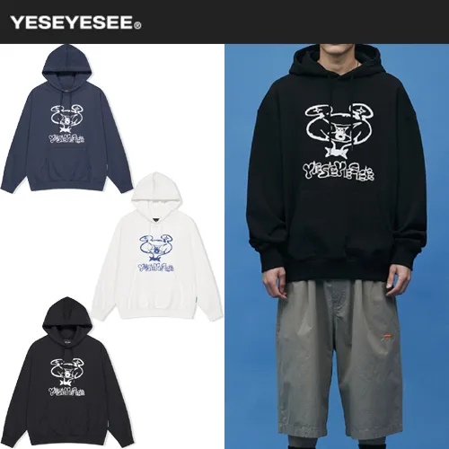 YESEYESEE  |Unisex Street Style Logo Hoodies