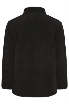 YOURS Curve Black Pocket Teddy Fleece Jacket